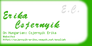 erika csjernyik business card